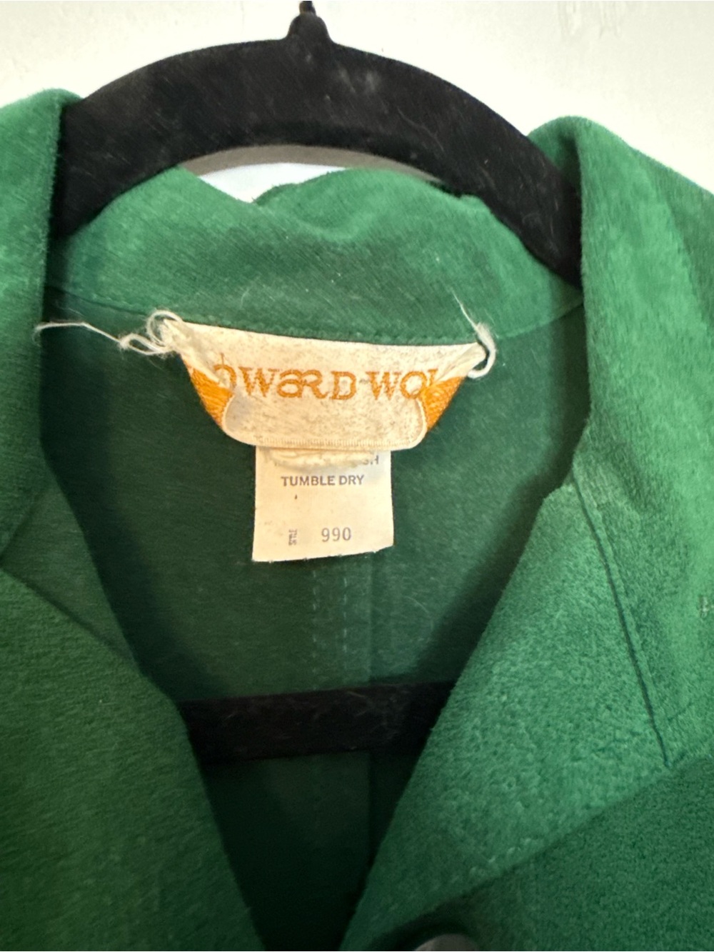 Vintage Forest Green Button-Front Shift Dress - Picture 2 of 14